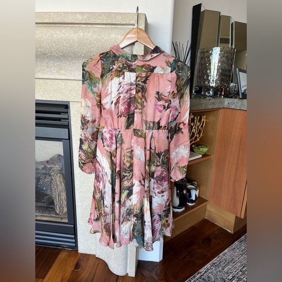 Dolce & Gabbana Floral Pink and Green Dress